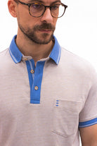 Geometric Trim Polo - Men's Polo Shirts at Menzclub
