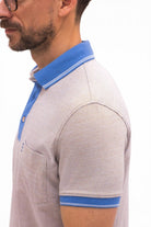 Geometric Trim Polo - Men's Polo Shirts at Menzclub