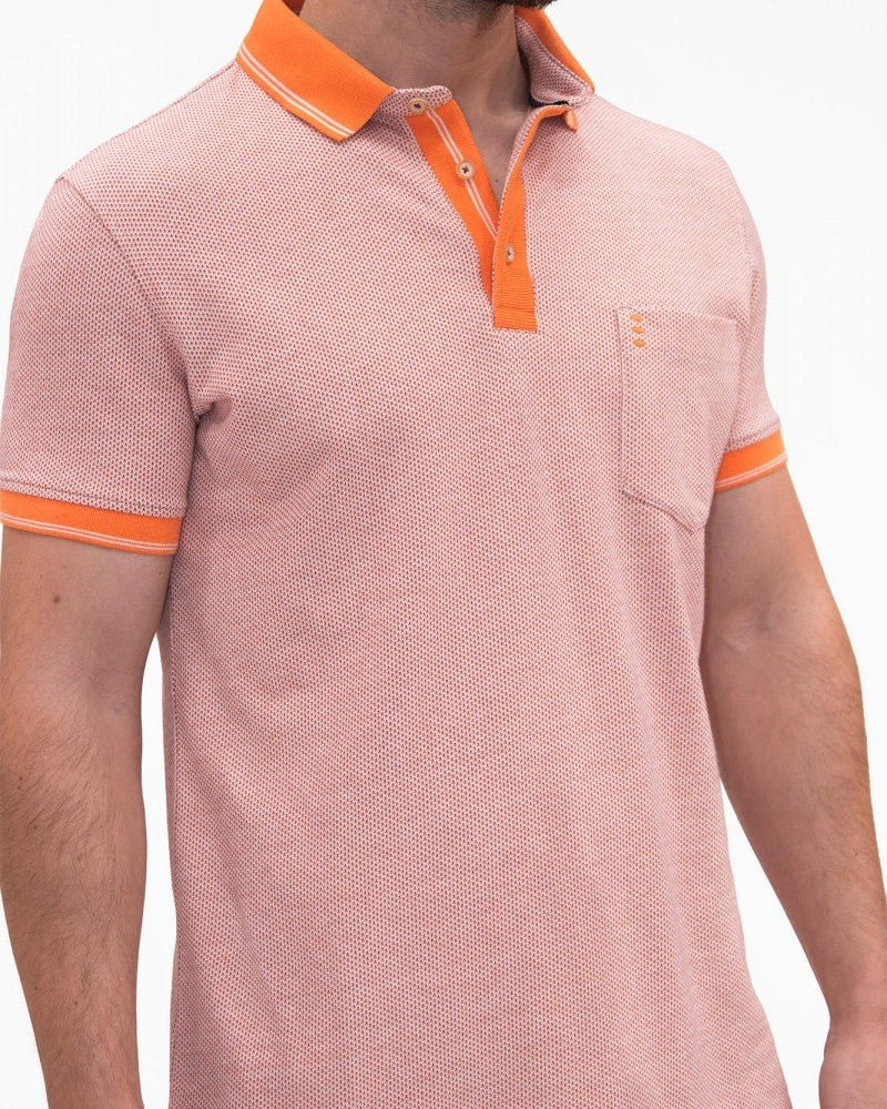 Geometric Trim Polo - Men's Polo Shirts at Menzclub