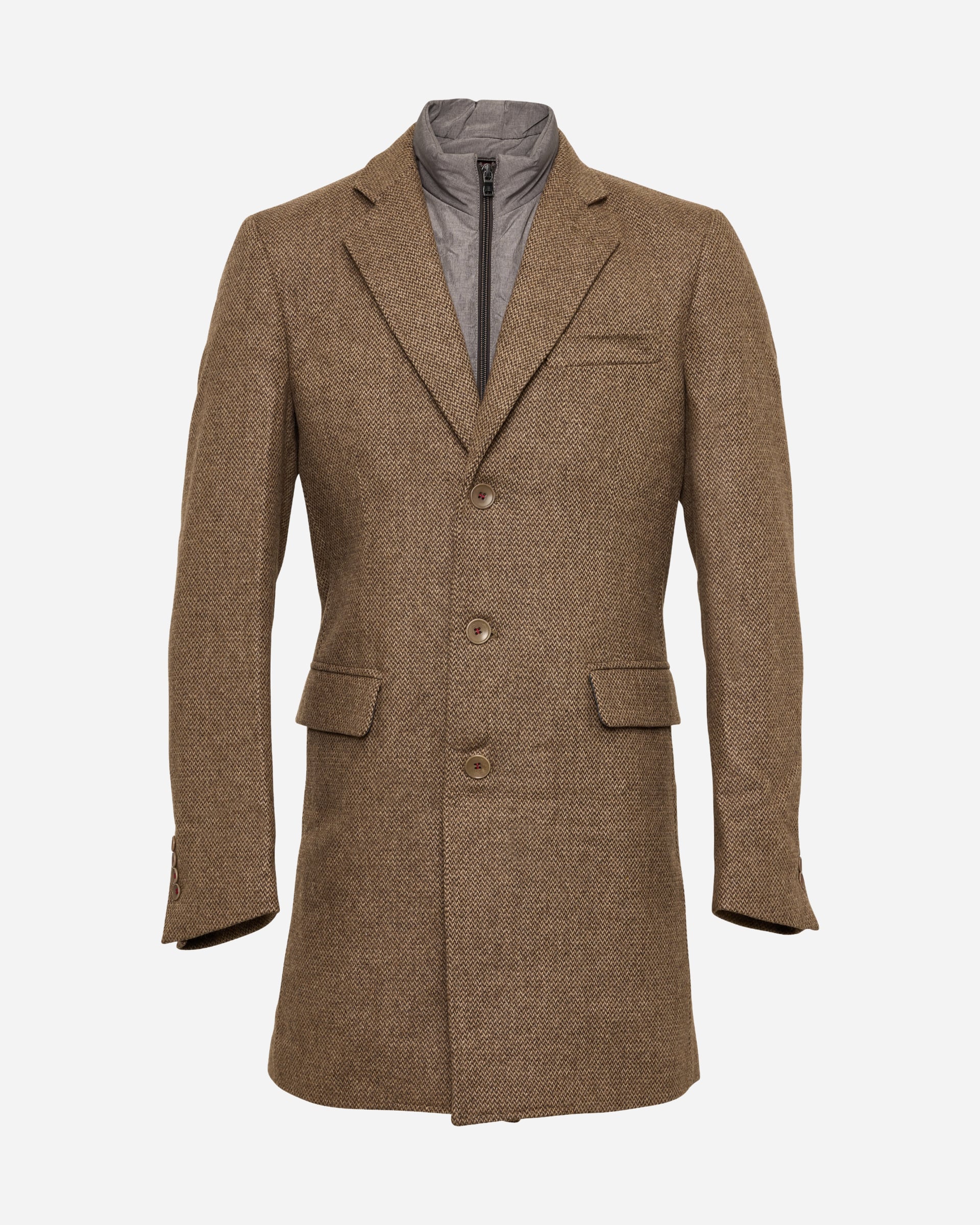 Herringbone Overcoat - Men's Coats at Menzclub