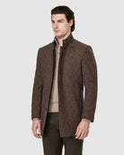 Zip Detail Overcoat - Men's Coats at Menzclub