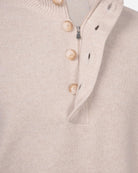 Mock Neck Sweater with Buttons - Men's Knitwear at Menzclub