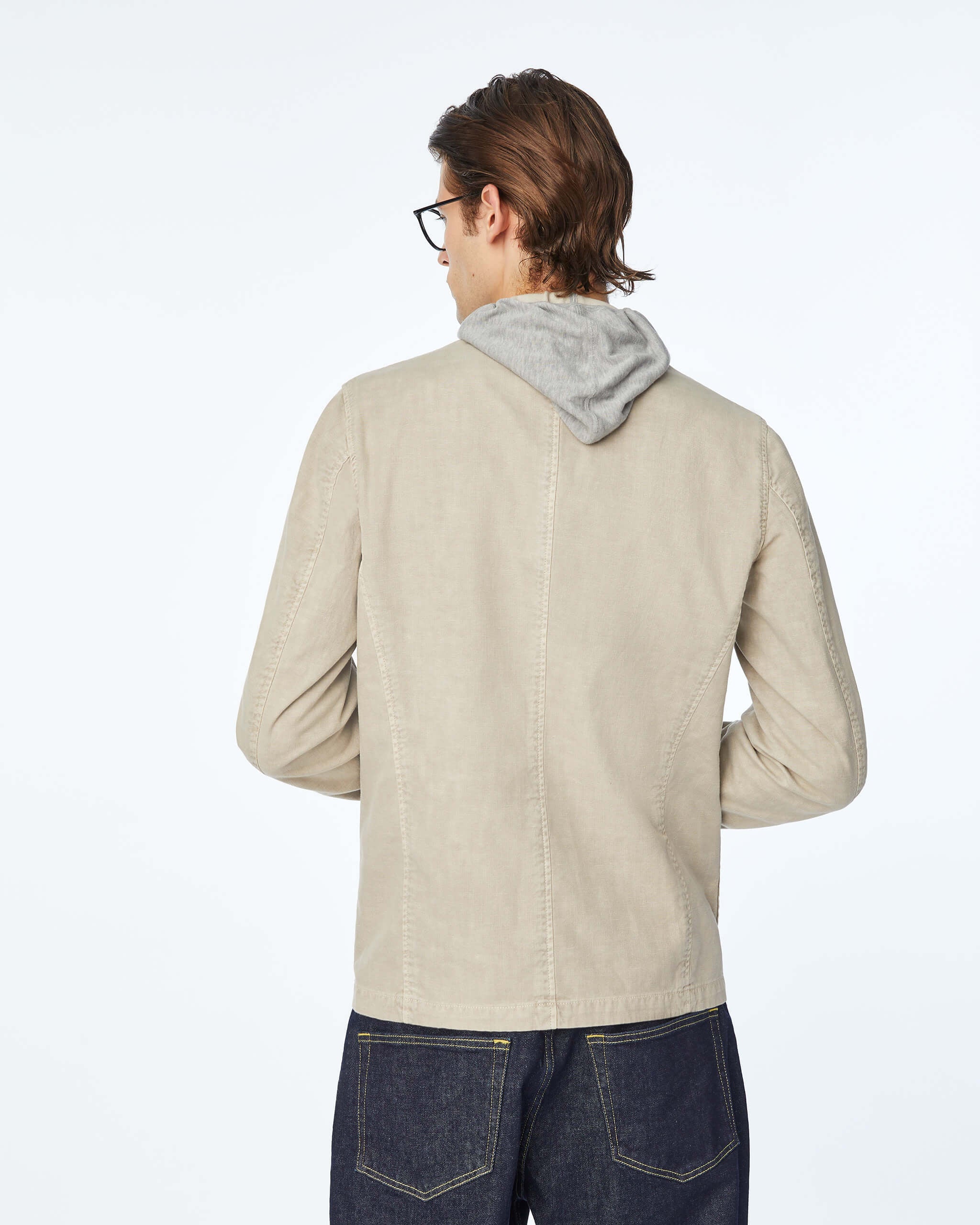 Garment - dyed Overshirt - Men's Casual Jacket at Menzclub