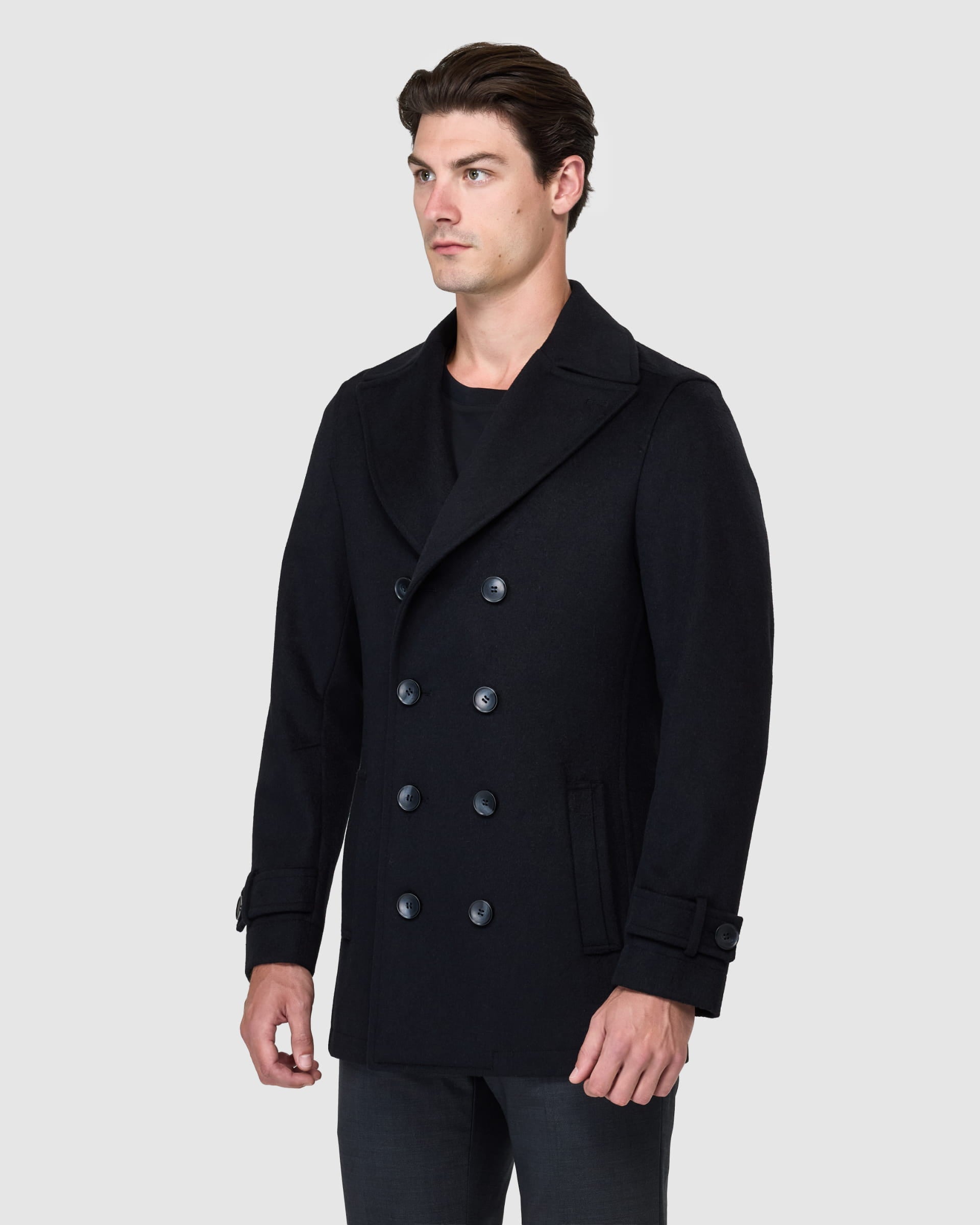 Charles Pea Coat - Men's Coats at Menzclub