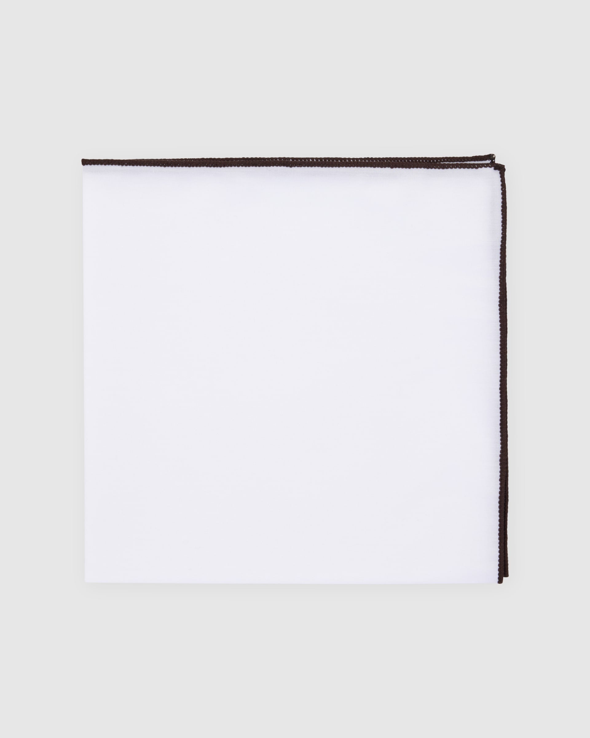 Embroidered White Cotton Pocket Square - Men's Pocket Squares at Menzclub