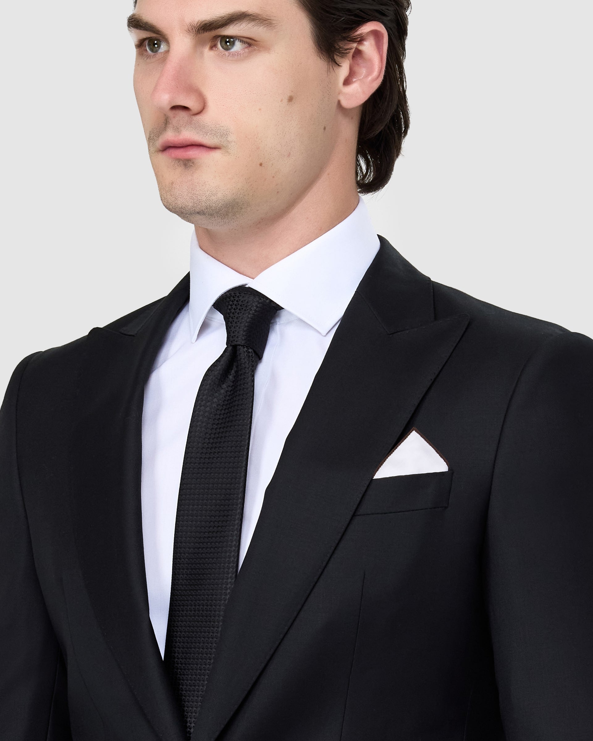 Embroidered White Cotton Pocket Square - Men's Pocket Squares at Menzclub