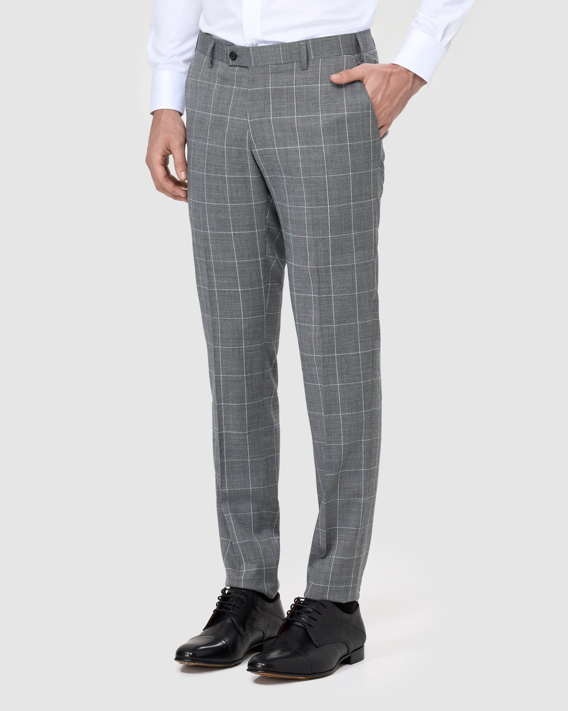 Windowpane Check Suit - Men's Suits at Menzclub