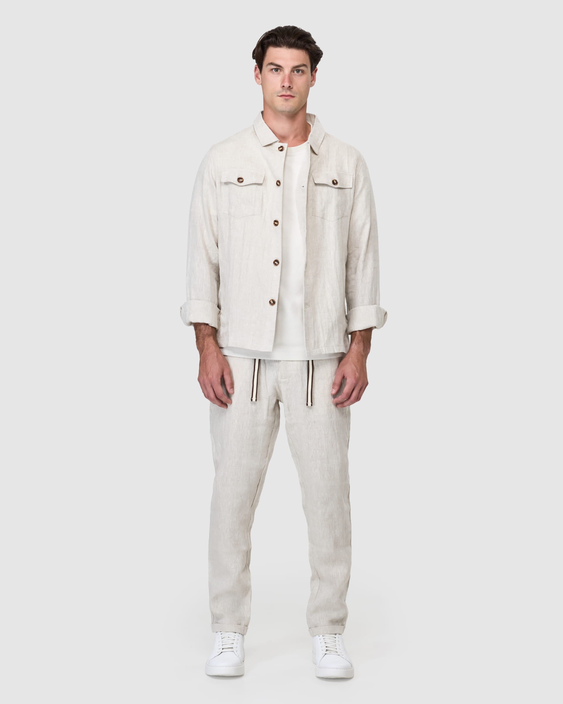 BROADWAY Overshirt - Linen - Men's Casual Jacket at Menzclub