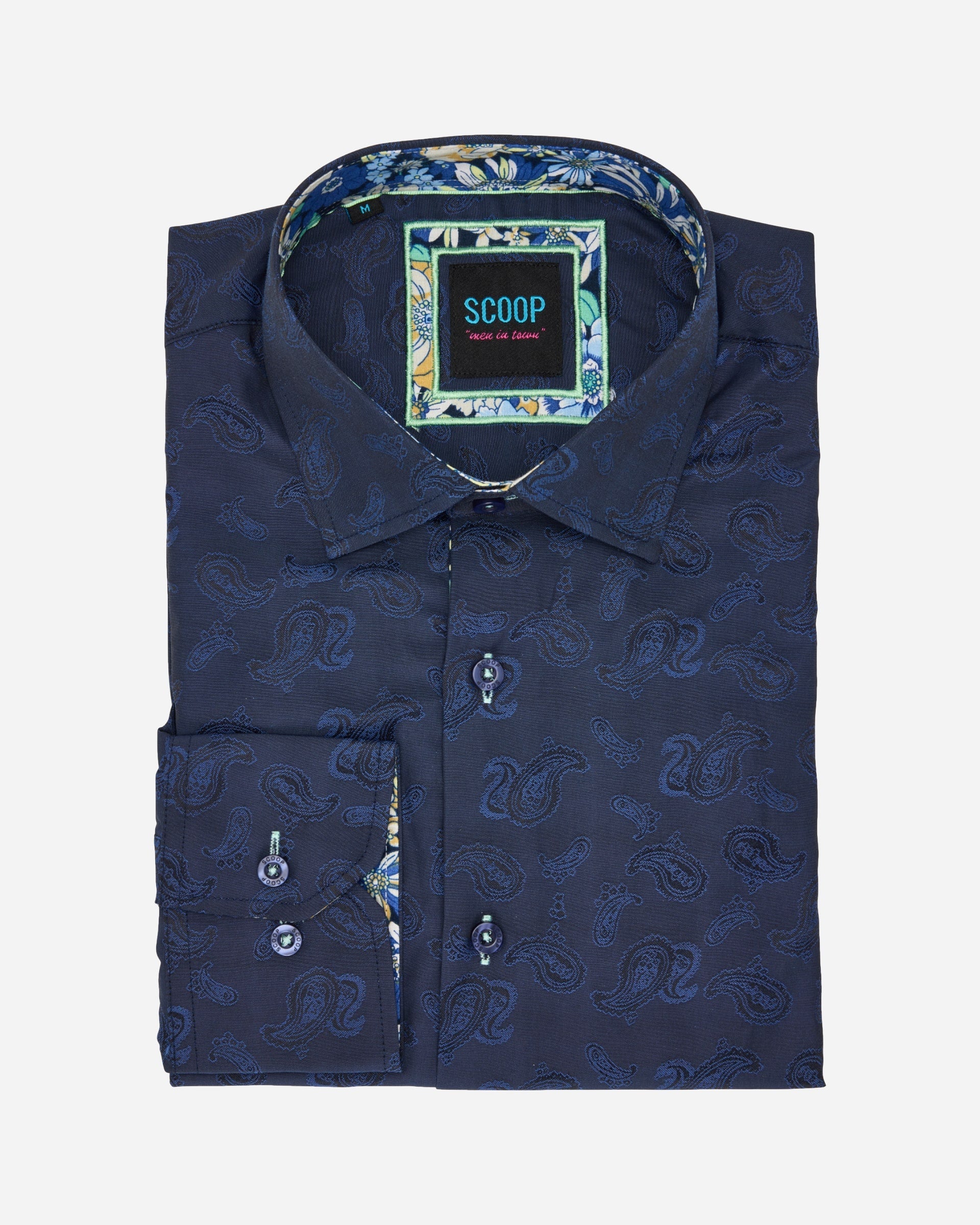 Scoop Noah Navy Shirt - Men's Casual Shirts at Menzclub