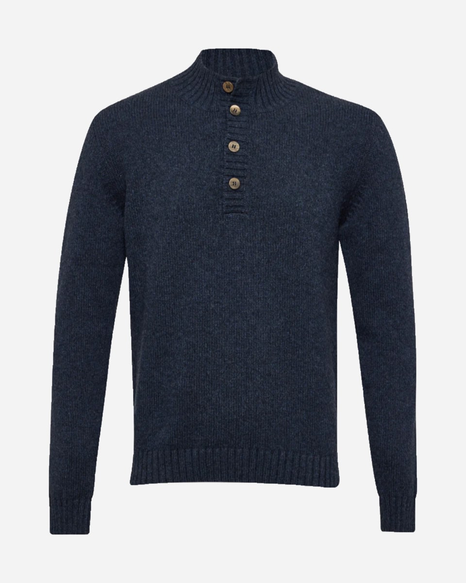 Visconti 4 Button Mock Knit - Men's Knitwear at Menzclub