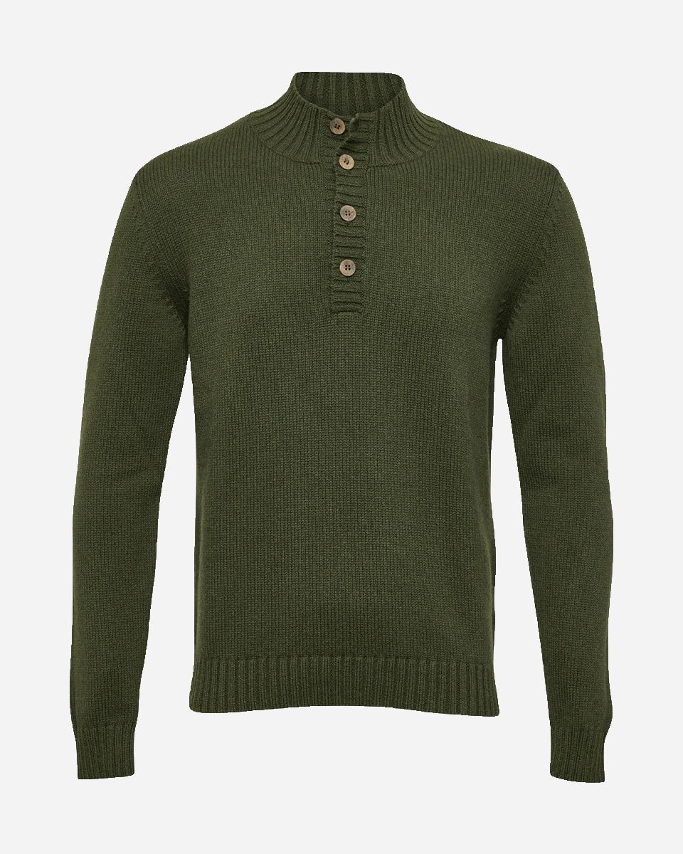 Visconti 4 Button Mock Knit - Men's Knitwear at Menzclub