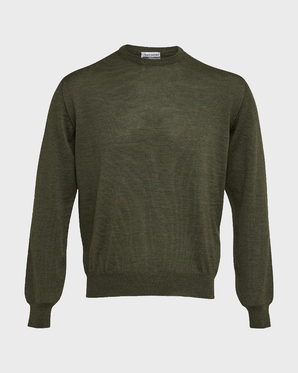 Merino Wool Crew - Men's Knitwear at Menzclub