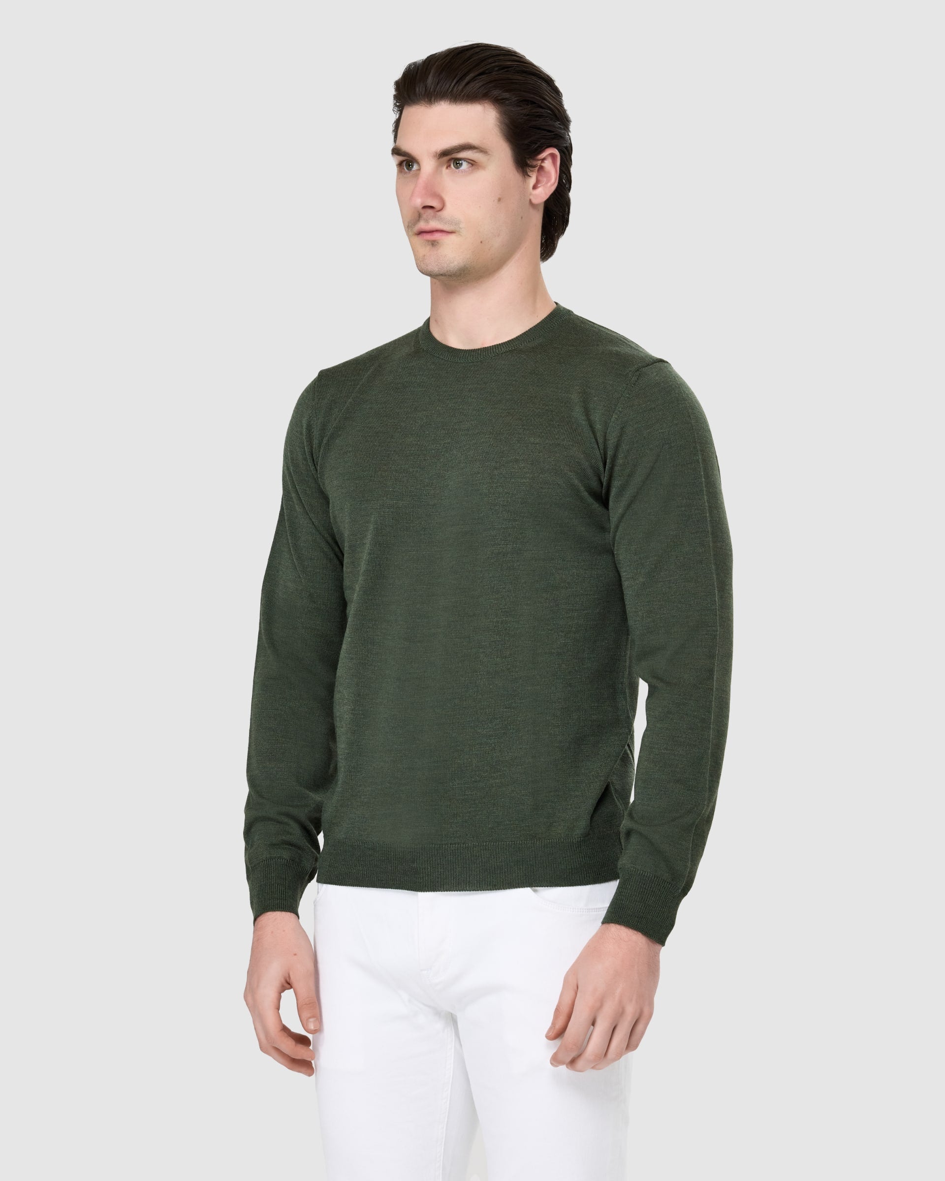 Merino Wool Crew - Men's Knitwear at Menzclub