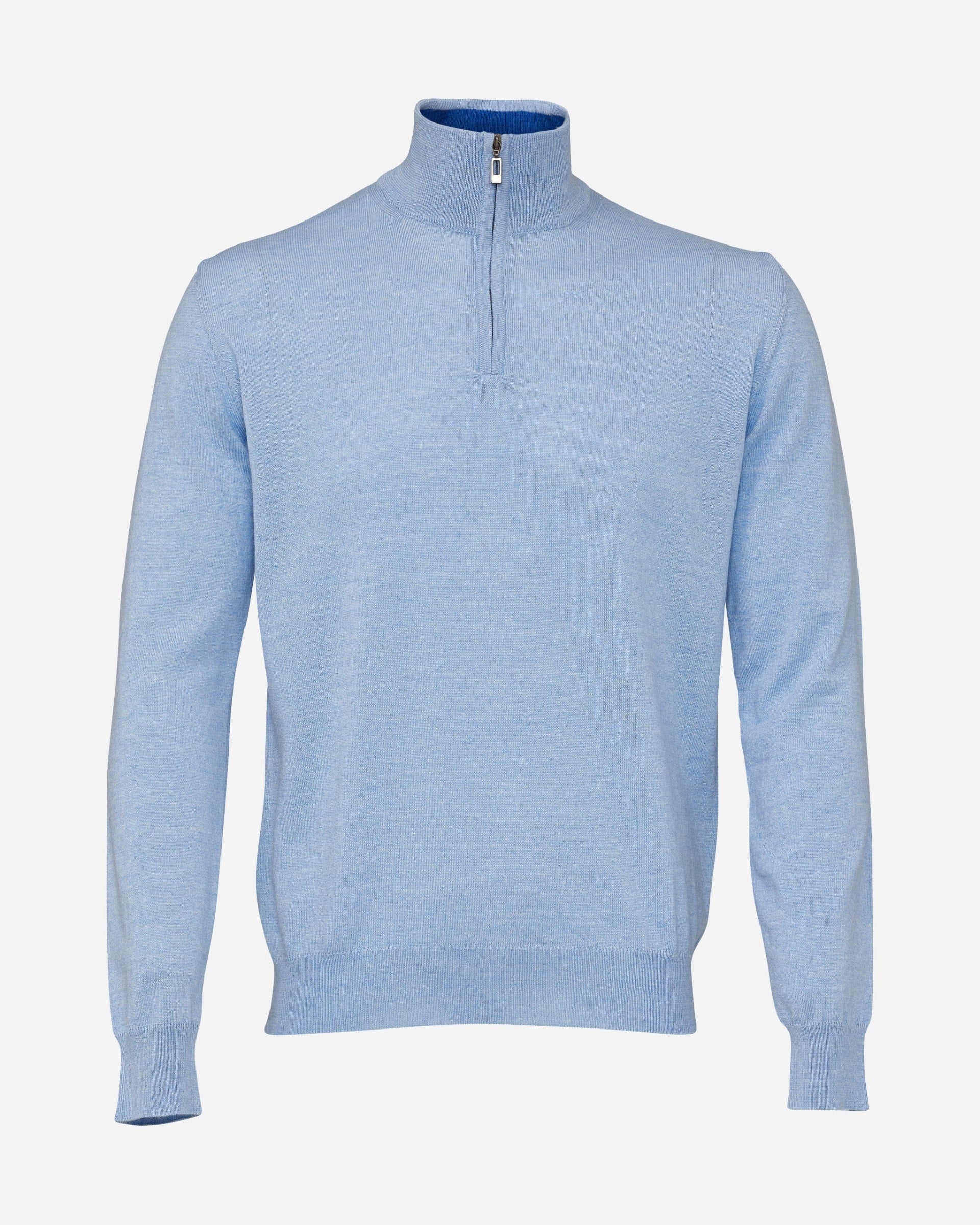 Merino Wool Mock Zip - Men's Knitwear at Menzclub