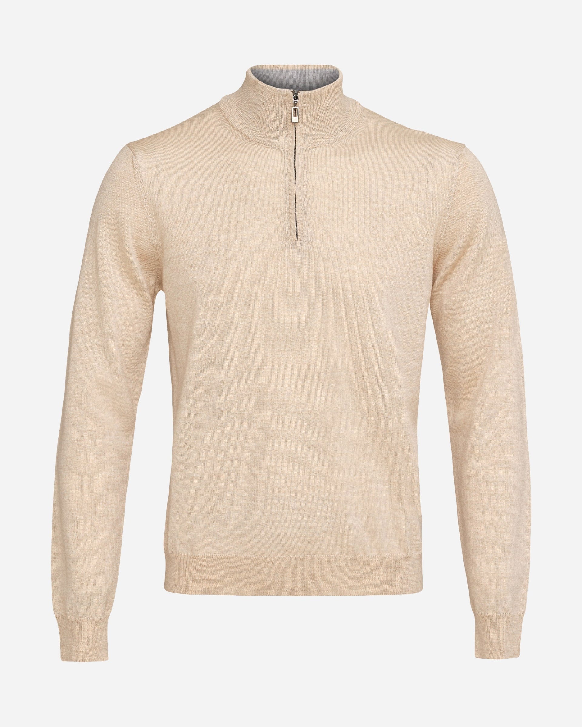 Merino Wool Mock Zip - Men's Knitwear at Menzclub