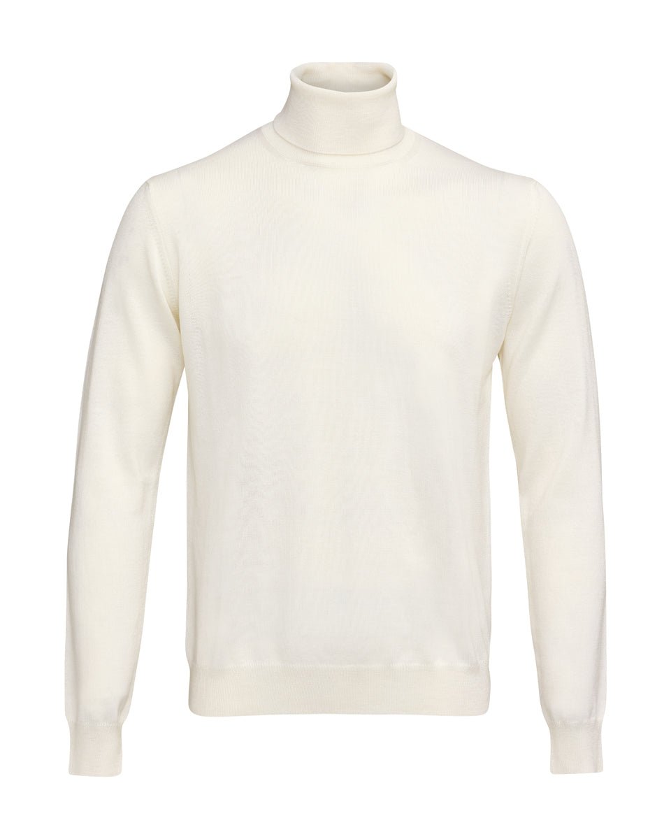 Merino Wool Roll Neck - Men's Knitwear at Menzclub