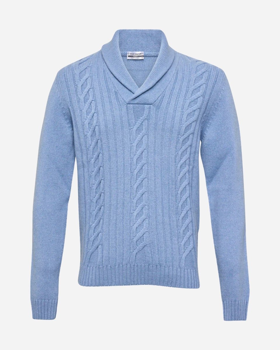 Merino Wool Shawl - Men's Knitwear at Menzclub