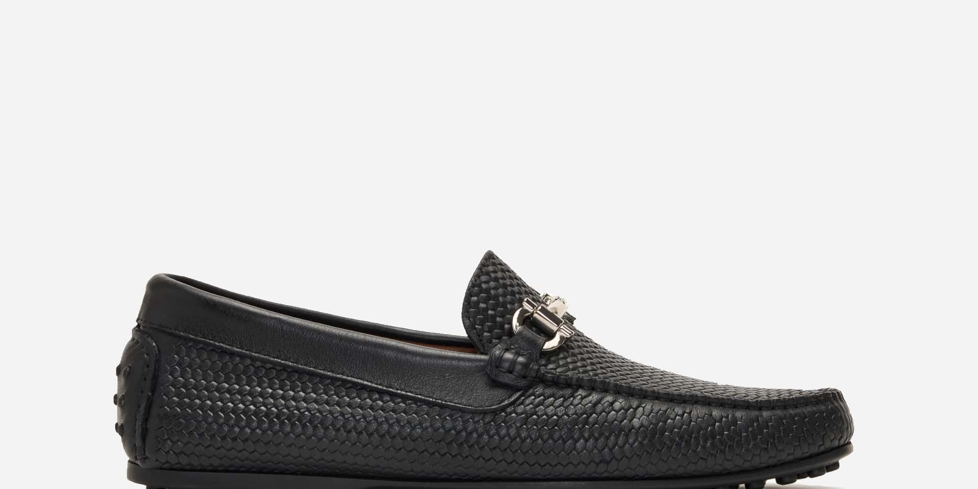 Acri Black Penny Loafer - Men's Slip On at Menzclub