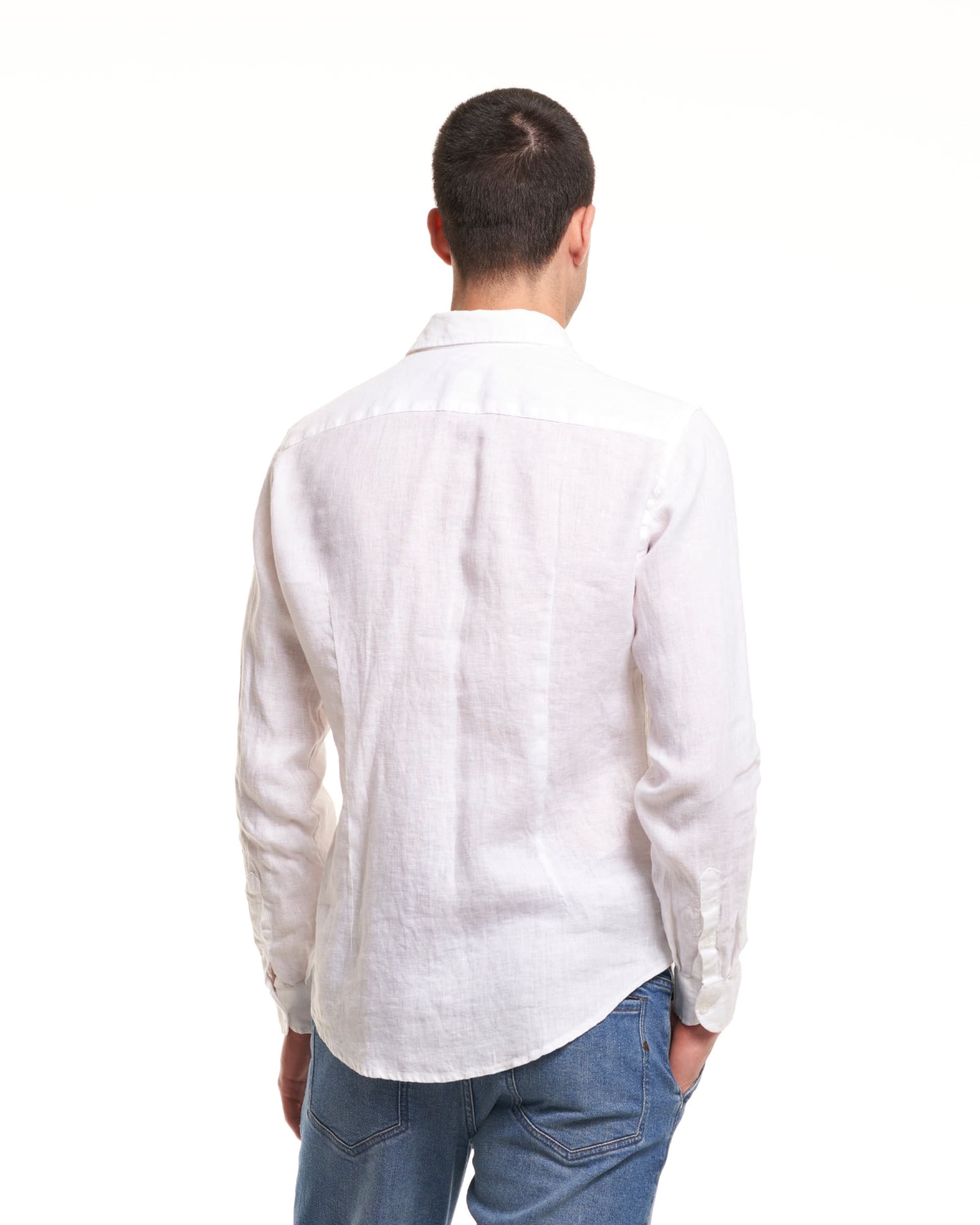 AT.P.CO White Linen Shirt - Men's Shirts at Menzclub