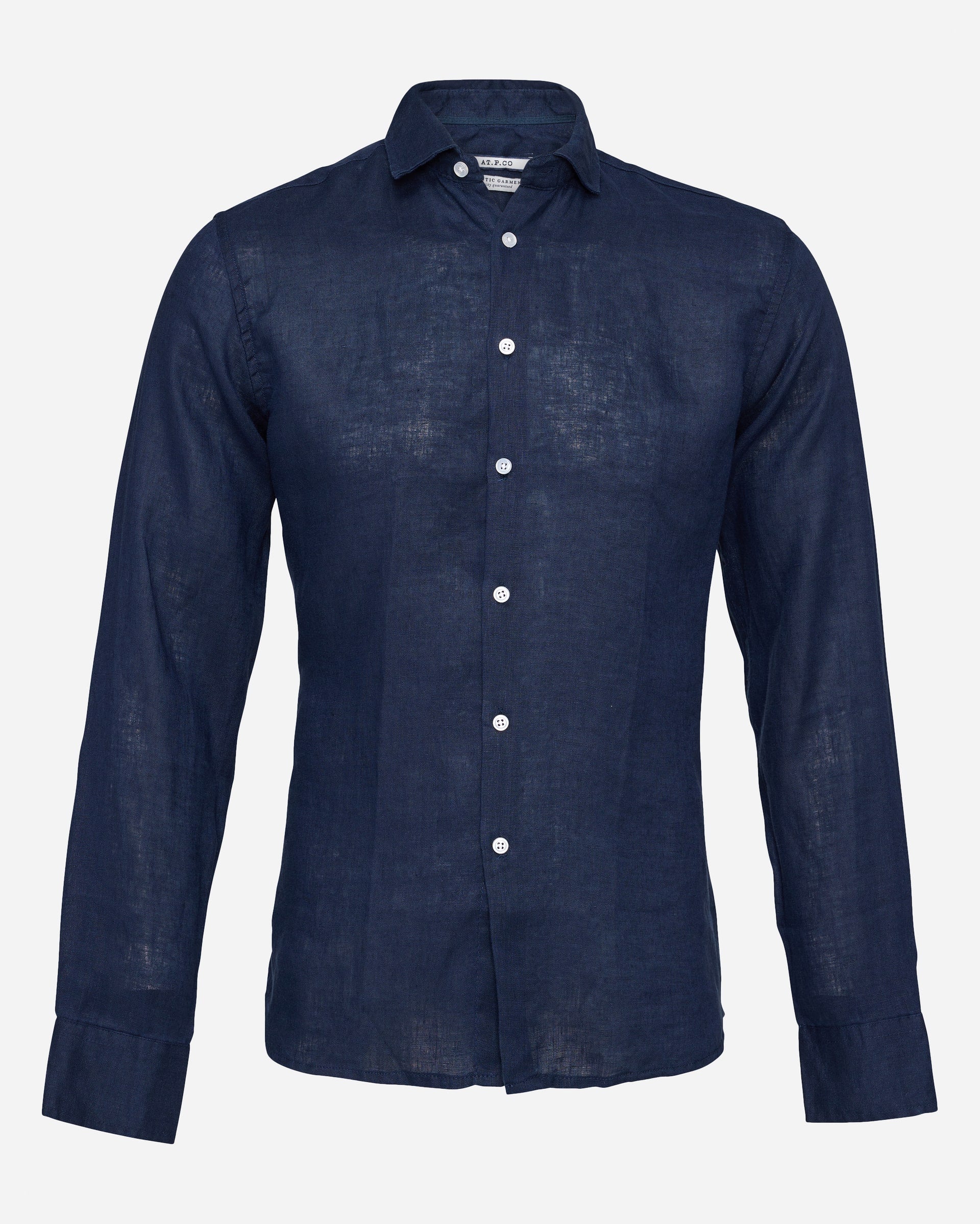 AT.P.CO Navy Linen Shirt - Men's Shirts at Menzclub