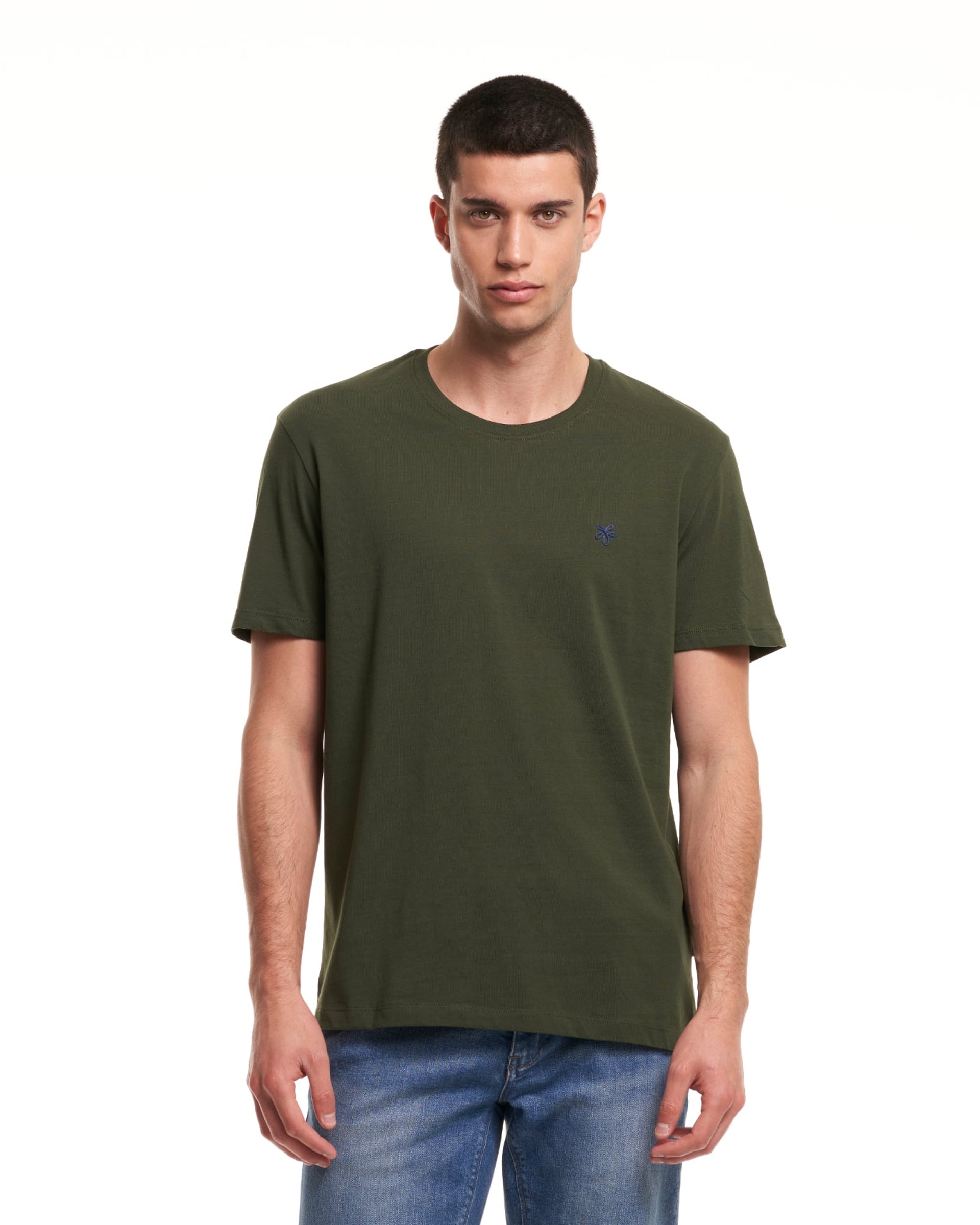 AT.P.CO Classic Crew Green Tee - Men's T-Shirts at Menzclub