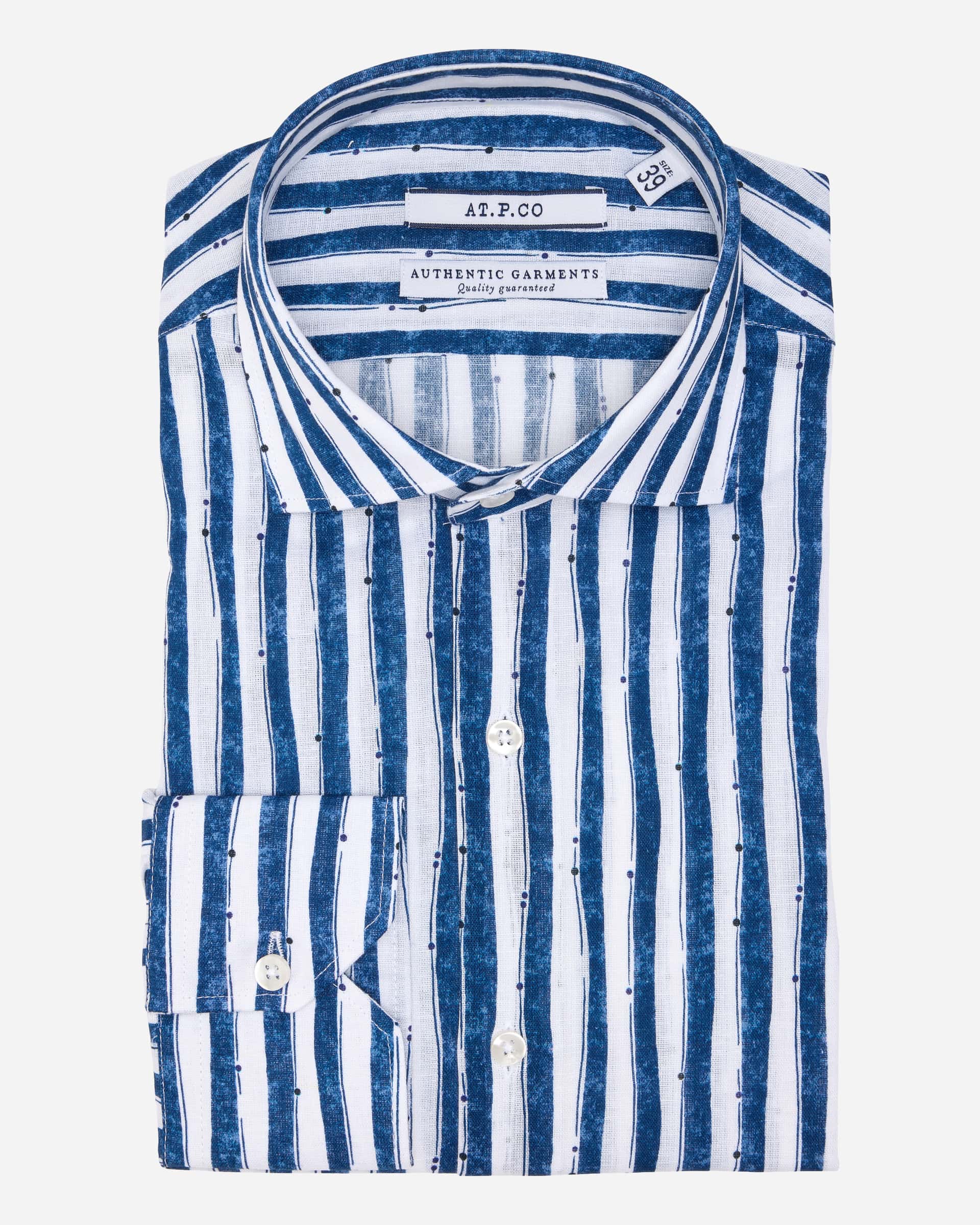 Paint Stripe Linen - Men's Casual Shirts at Menzclub