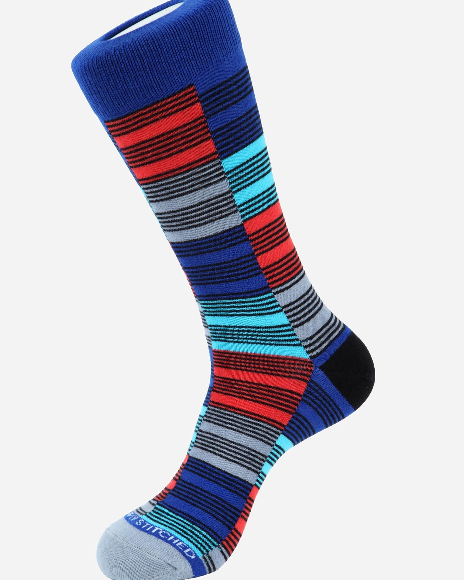 Checker Stripe Socks - Men's Socks at Menzclub