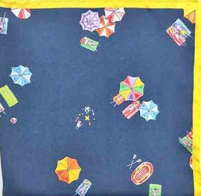 Day in the Sun Navy Pocket Square - Men's Pocket Squares at Menzclub