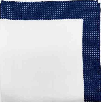 Dotted Navy Pocket Square - Men's Pocket Squares at Menzclub