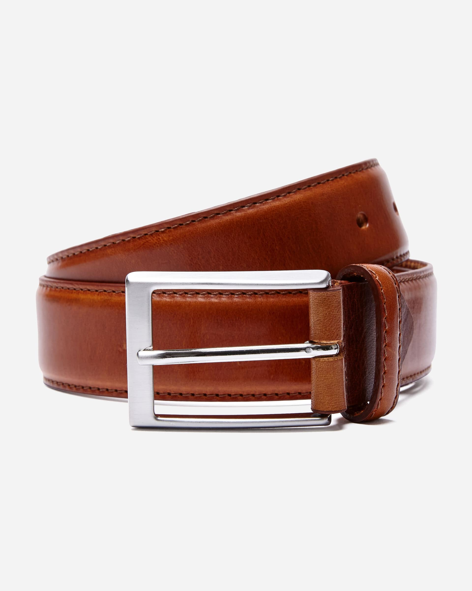 Farrer Cognac Belt - Men's Leather Belts at Menzclub