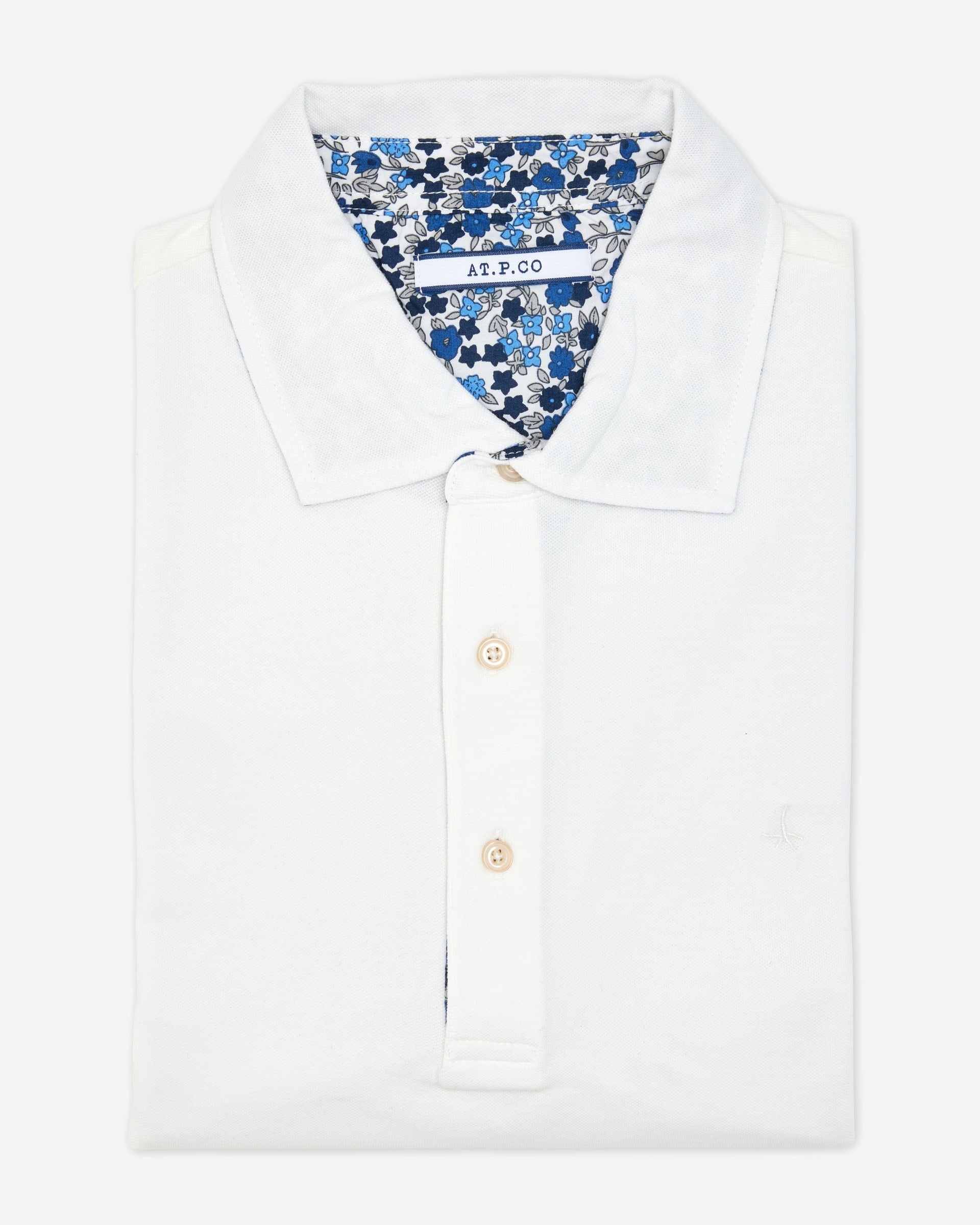 Floral Trim Polo - Men's Polo Shirts at Menzclub