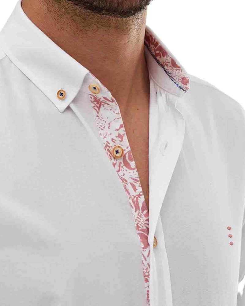Button Down Shirt with Contrast Details - Men's Casual Shirts at Menzclub