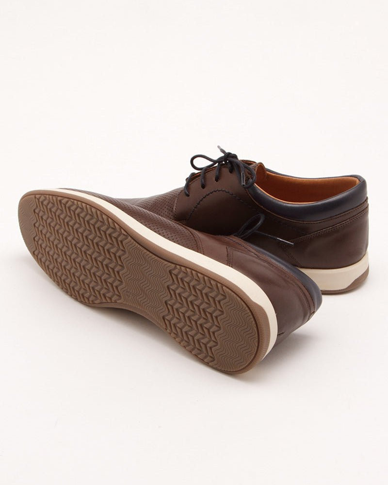 Derby Shoes with Contrast Details - Men's Lace Up at Menzclub