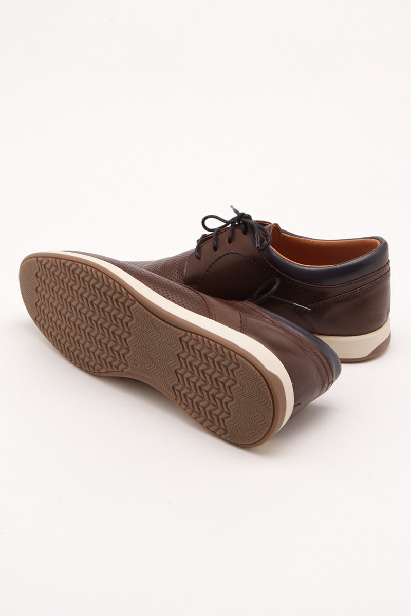 Derby Shoes with Contrast Details - Men's Lace Up at Menzclub