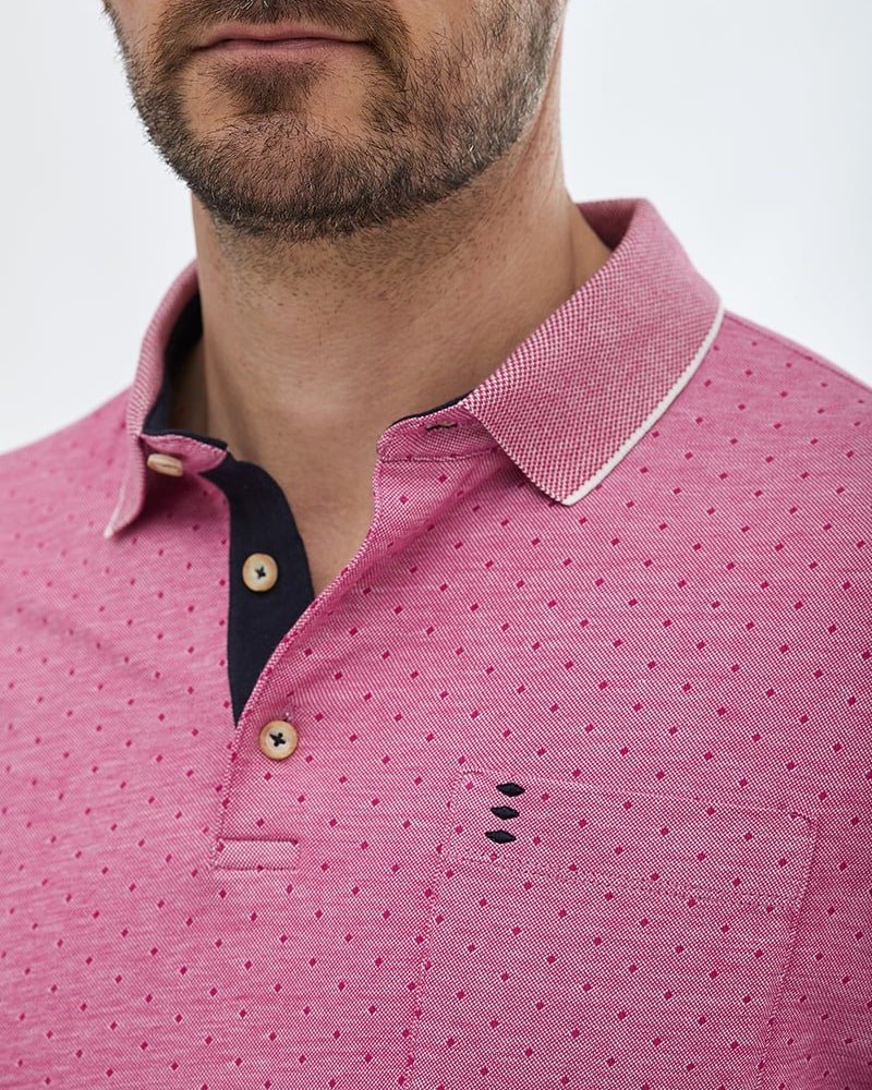 Jaspe Pique Polo Shirt - Men's Polo Shirts at Menzclub