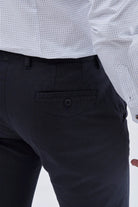 Sport Chino Trouser with Textured Weave - Men's Pants at Menzclub