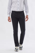 Sport Chino Trouser with Textured Weave - Men's Pants at Menzclub