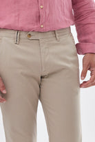Sport Chino Trouser with Textured Weave - Men's Pants at Menzclub