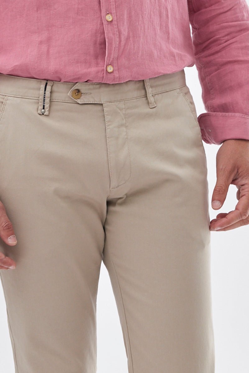 Sport Chino Trouser with Textured Weave - Men's Pants at Menzclub