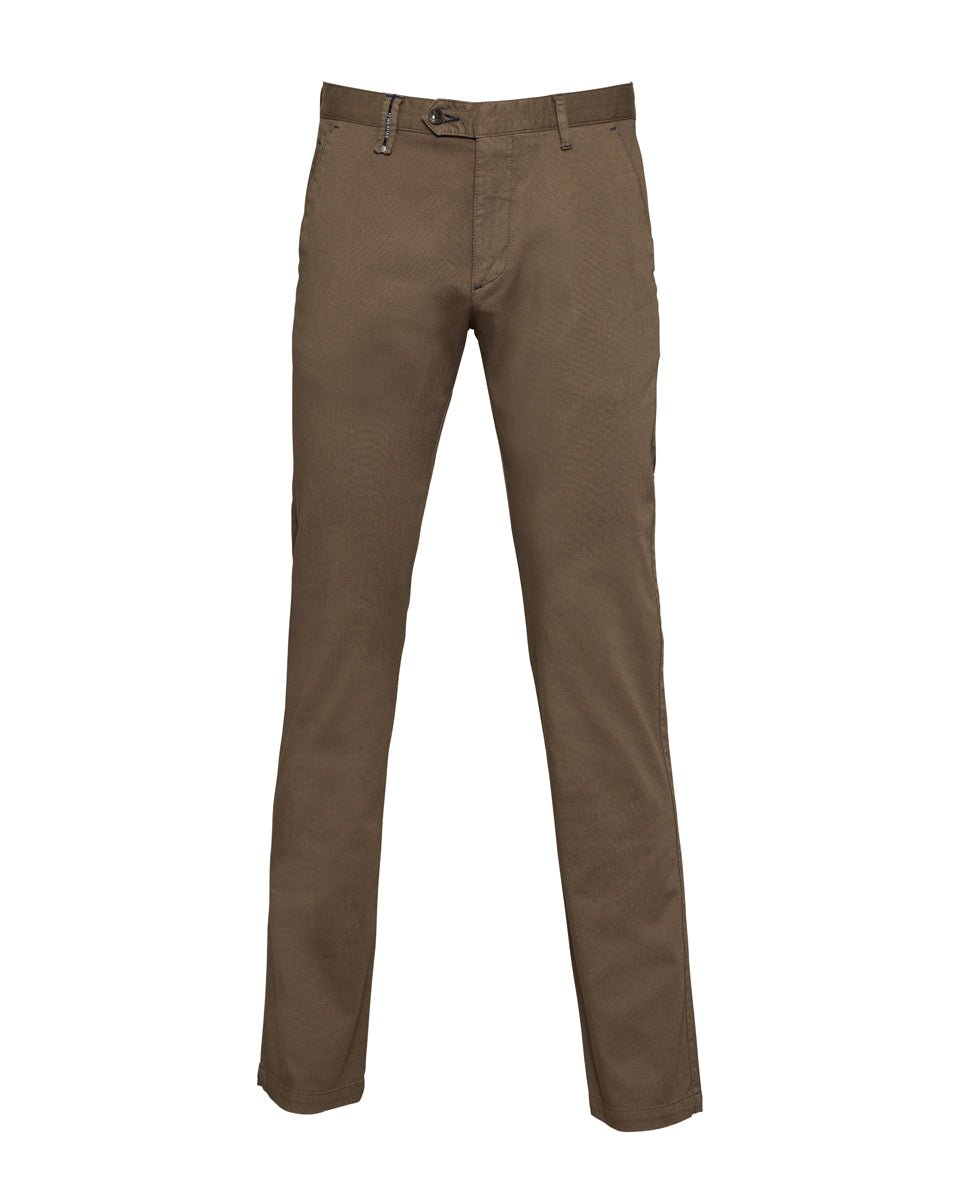 Sport Chino Trouser with Textured Weave - Men's Pants at Menzclub