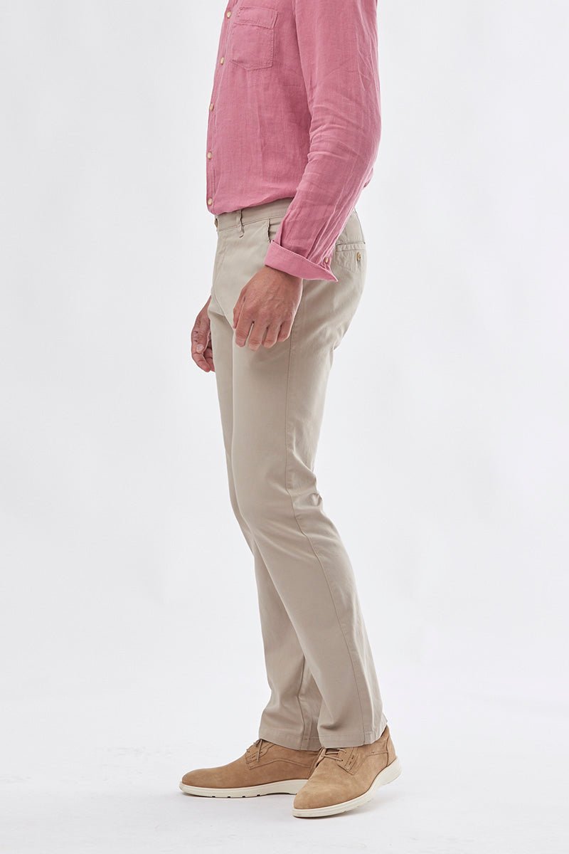 Sport Chino Trouser with Textured Weave - Men's Pants at Menzclub