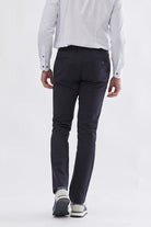 Sport Chino Trouser with Textured Weave - Men's Pants at Menzclub