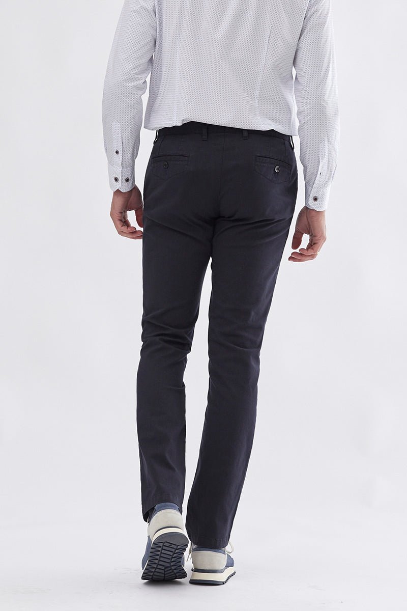 Sport Chino Trouser with Textured Weave - Men's Pants at Menzclub