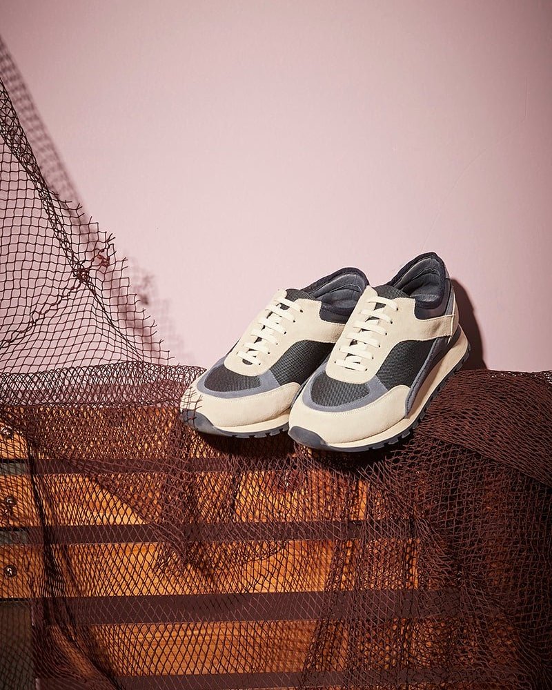 Florentino Textile and Suede Trainers - Men's Shoes at Menzclub