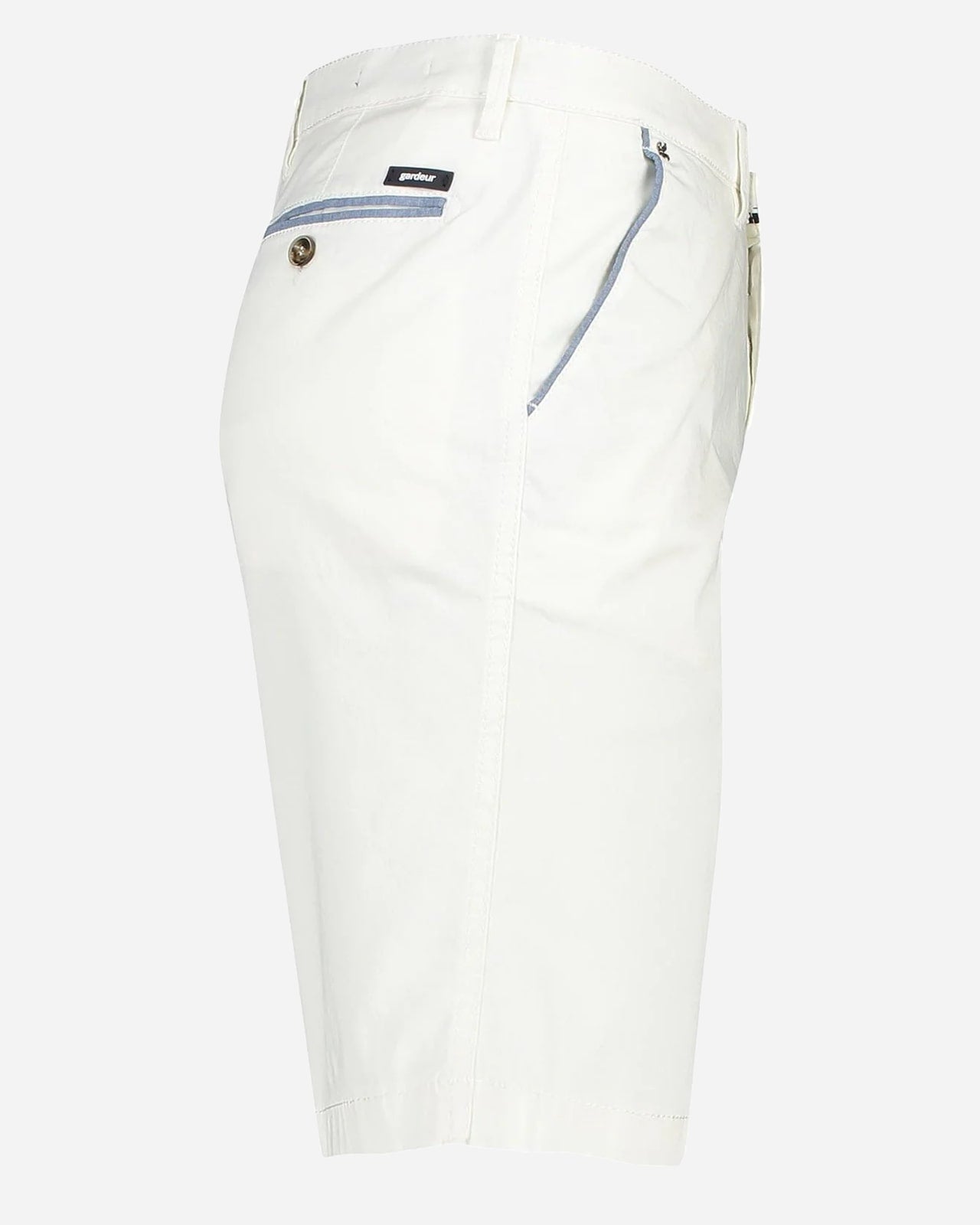 Gardeur Jasper White Shorts - Men's Shorts at Menzclub