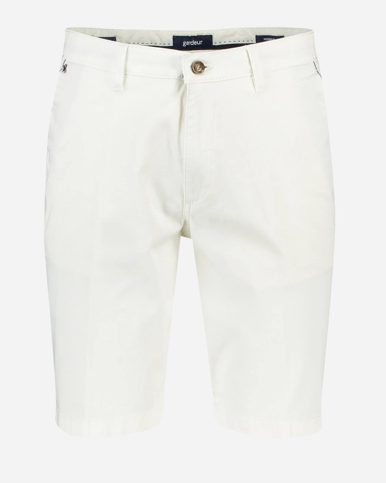 Gardeur Jasper White Shorts - Men's Shorts at Menzclub