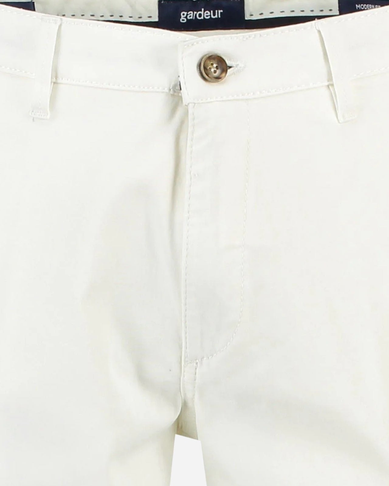 Gardeur Jasper White Shorts - Men's Shorts at Menzclub