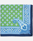 Green & Blue Printed Pocket Square - Men's Pocket Squares at Menzclub