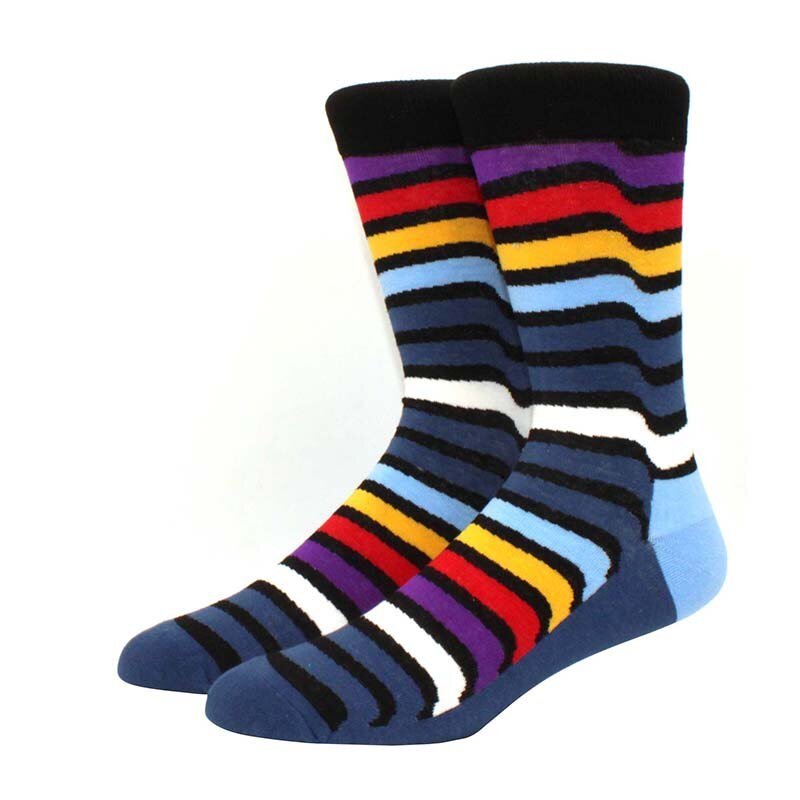 Horiztonal Wave Socks - Men's Socks at Menzclub