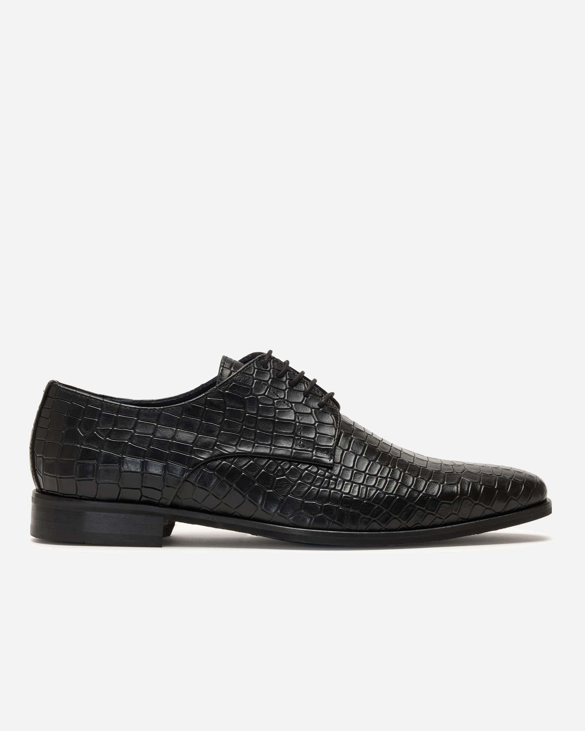 I Maschi Croc Derby Lace Up - Men's Shoes at Menzclub